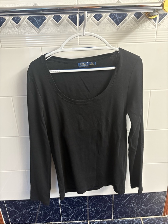 Ralph Lauren Tops - Ralph Lauren Black Long-Sleeve Scoop Neck Tee